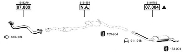 ASMET FO074745 Exhaust System